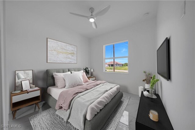 420-422 Grant Blvd, Lehigh Acres, FL 33974 - bedroom with marble finish flooring and ceiling fan