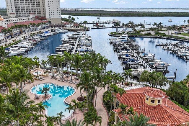 6021 Silver King Blvd Unit 302, Cape Coral, FL 33914 - aerial view of numerous boat docks and a large body of water