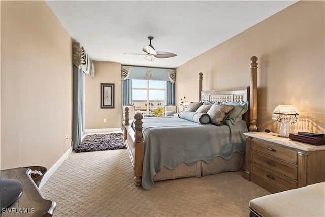 6021 Silver King Blvd Unit 302, Cape Coral, FL 33914 - bedroom with light carpet and a ceiling fan