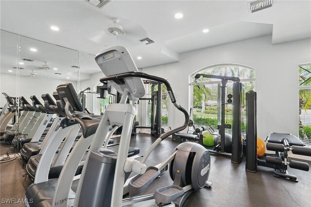 2232 Carnaby Ct, Lehigh Acres, FL 33973 - gym with recessed lighting