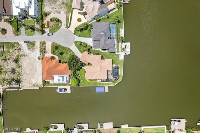 431 Palm Ct, Naples, FL 34108 - aerial overview of property's location featuring nearby suburban area and a large body of water