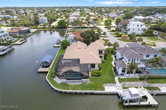 431 Palm Ct, Naples, FL 34108 - aerial perspective of suburban area featuring a nearby body of water