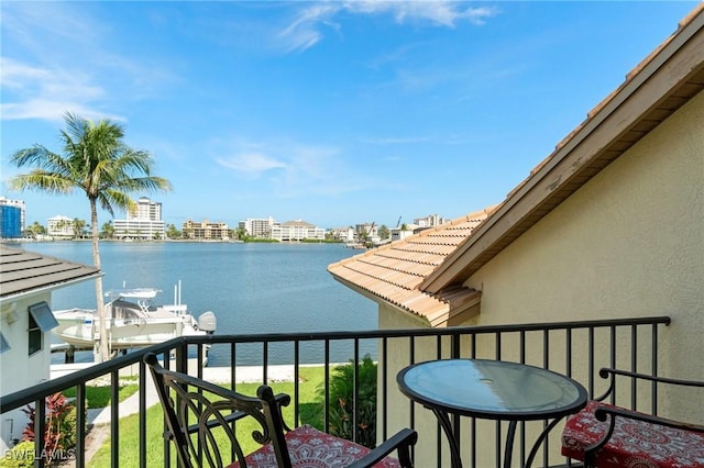 431 Palm Ct, Naples, FL 34108 - balcony with a water view and boat lift