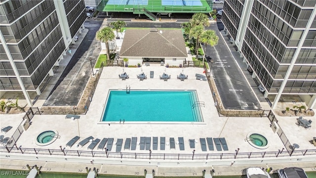 26235 Hickory Blvd Unit 9A, Bonita Springs, FL 34134 - drone / aerial view of a pool area