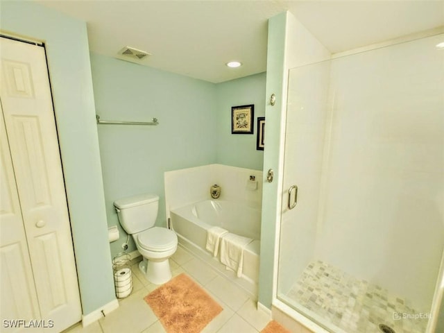 1776 Concordia Lake Cir Unit 2902, Cape Coral, FL 33909 - full bath with toilet, a bath, a closet, tile patterned floors, and a shower stall