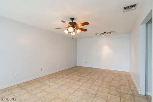 9749 Maplecrest Cir, Lehigh Acres, FL 33936 - spare room featuring a ceiling fan