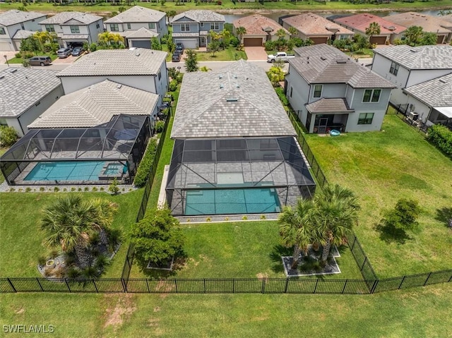16176 Rosemallow Ln, Alva, FL 33920 - aerial view of residential area featuring a pool