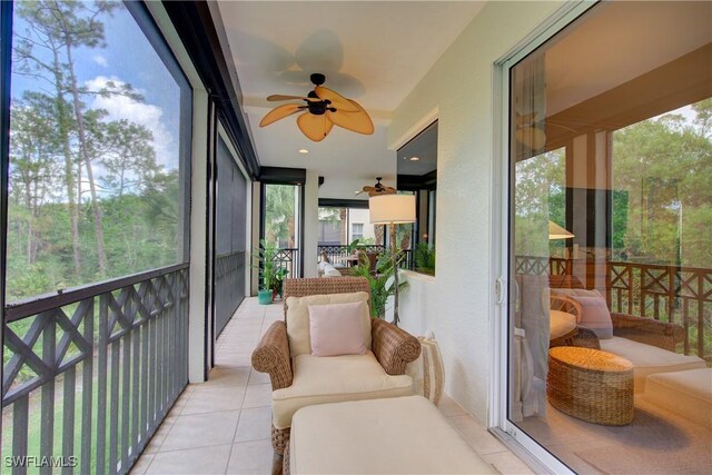 2855 Tiburon Blvd E Unit 102, Naples, FL 34109 - sunroom / solarium with ceiling fan