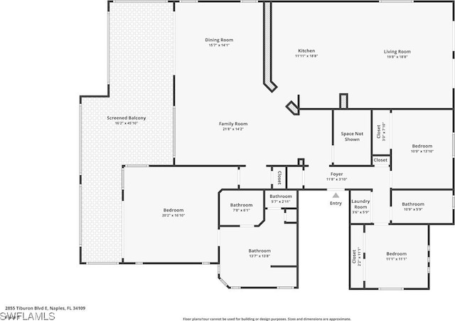 2855 Tiburon Blvd E Unit 102, Naples, FL 34109 - view of floor plan / room layout