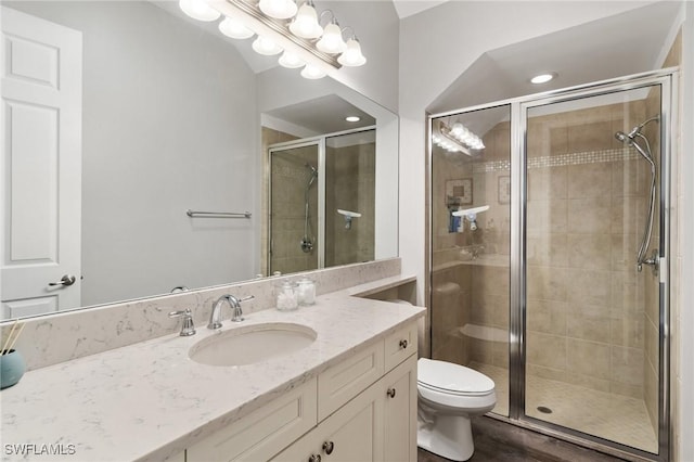 4119 Zelkova Ct, Naples, FL 34119 - full bathroom featuring vanity and a shower stall