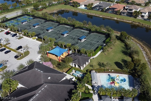 4119 Zelkova Ct, Naples, FL 34119 - aerial perspective of suburban area with a nearby body of water