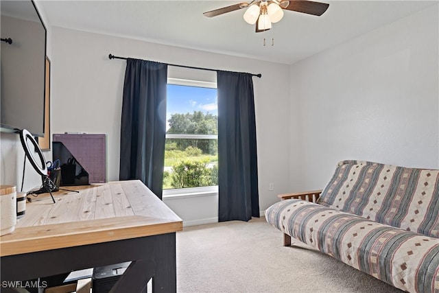 1429 Jabara Cir, Labelle, FL 33935 - bedroom with carpet floors and a ceiling fan