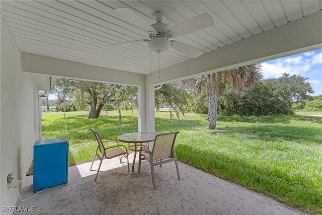 1429 Jabara Cir, Labelle, FL 33935 - view of patio with a ceiling fan
