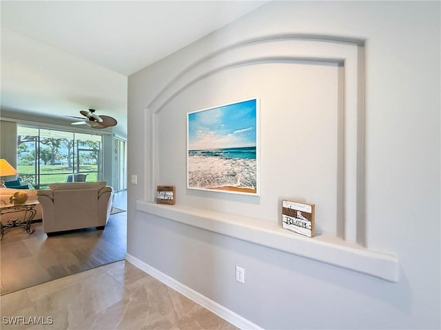 15054 Tamarind Cay Ct Unit 706, Fort Myers, FL 33908 - hall with light marble finish flooring and baseboards