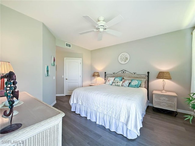 15054 Tamarind Cay Ct Unit 706, Fort Myers, FL 33908 - bedroom with wood finished floors and a ceiling fan