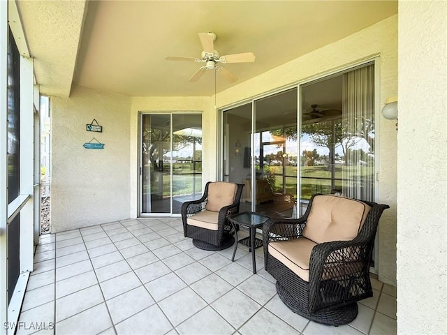 15054 Tamarind Cay Ct Unit 706, Fort Myers, FL 33908 - view of patio / terrace featuring ceiling fan
