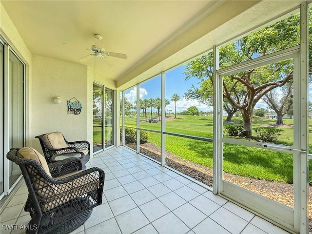 15054 Tamarind Cay Ct Unit 706, Fort Myers, FL 33908 - sunroom / solarium featuring a ceiling fan