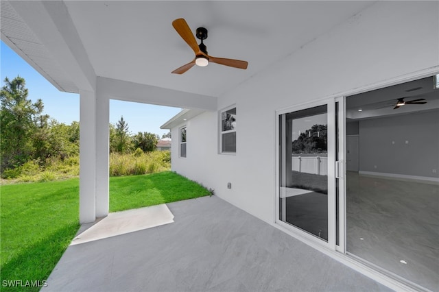 908 Barcia St E, Lehigh Acres, FL 33974 - view of patio with ceiling fan