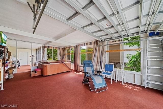 919 Manatee Rd, Naples, FL 34114 - sunroom / solarium featuring a jacuzzi