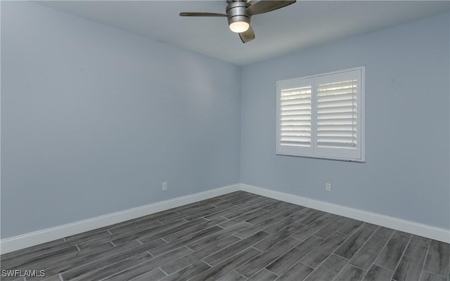 3451 County Barn Rd Unit G103, Naples, FL 34112 - unfurnished room with dark wood-style floors and ceiling fan