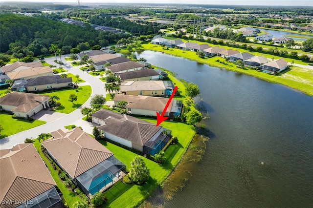 2977 Willow Ridge Ct, Fort Myers, FL 33905 - aerial view of residential area featuring a large body of water