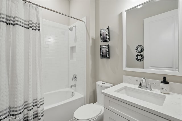 17467 Caravita Ln, Fort Myers, FL 33913 - full bathroom with vanity and shower / bath combination with curtain