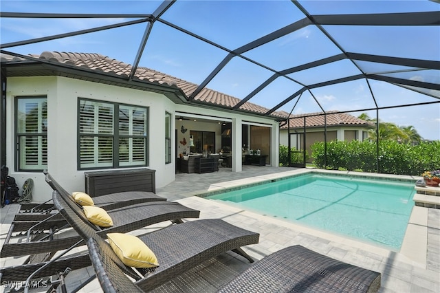 17467 Caravita Ln, Fort Myers, FL 33913 - outdoor pool featuring a patio and outdoor lounge area