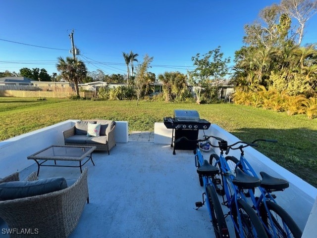 1661 Coronado Rd, Fort Myers, FL 33901 - view of patio featuring grilling area and an outdoor hangout area