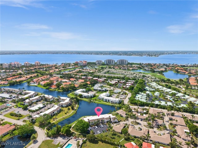 7152 Blanquilla Ct Unit 5, Fort Myers, FL 33908 - aerial view of property's location with nearby suburban area and a large body of water