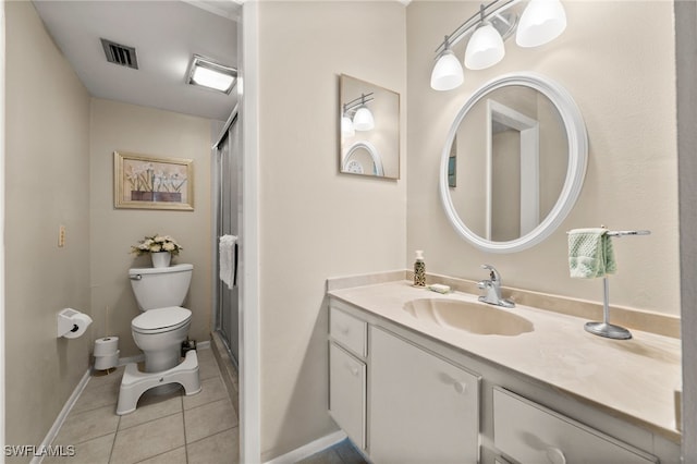 7152 Blanquilla Ct Unit 5, Fort Myers, FL 33908 - full bath featuring vanity, a shower with door, and tile patterned floors