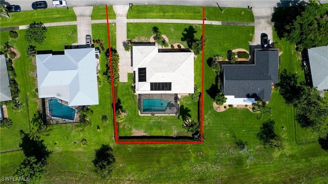 4180 Prestwick Ct, North Fort Myers, FL 33903 - aerial overview of property's location with property boundaries highlighted and a pool