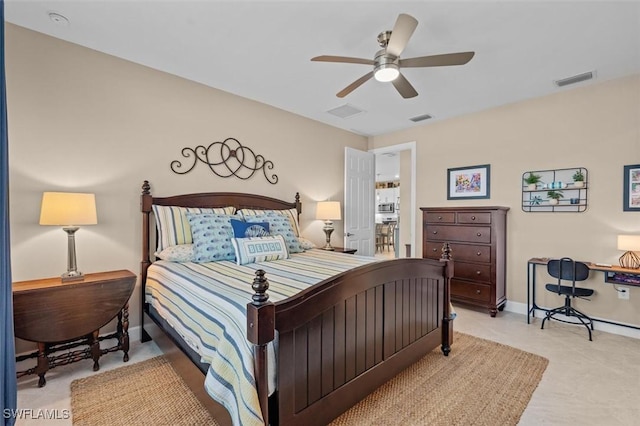 4012 E Hampton Cir, Alva, FL 33920 - bedroom with ceiling fan and baseboards