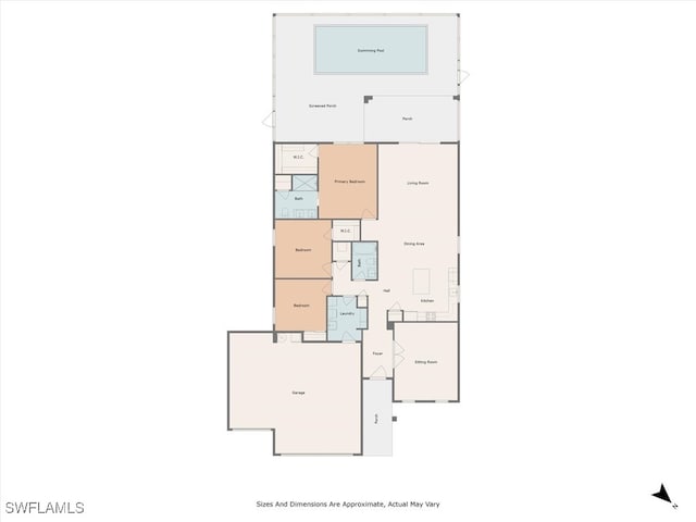 4012 E Hampton Cir, Alva, FL 33920 - view of home floor plan