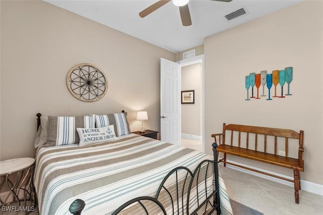 4012 E Hampton Cir, Alva, FL 33920 - bedroom with baseboards and a ceiling fan