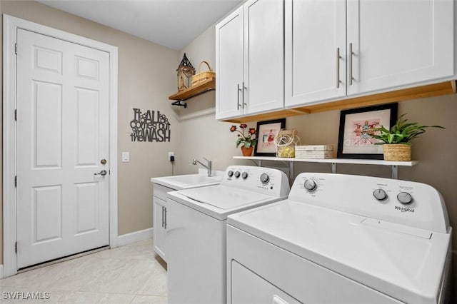 4012 E Hampton Cir, Alva, FL 33920 - washroom with independent washer and dryer and cabinet space