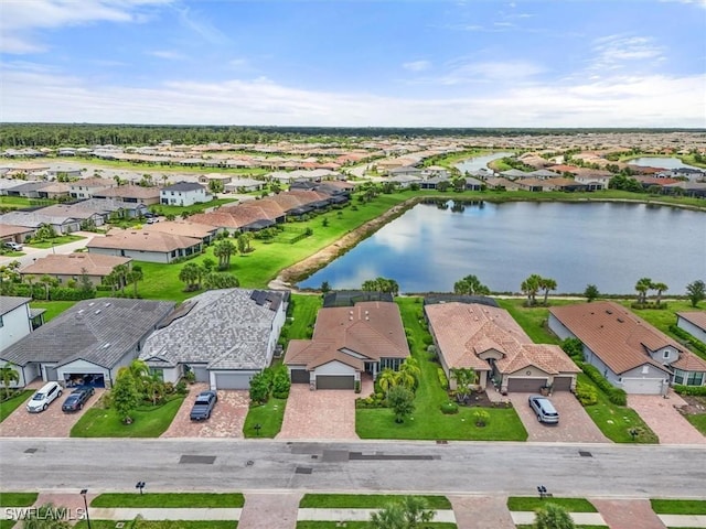 4012 E Hampton Cir, Alva, FL 33920 - aerial perspective of suburban area featuring a large body of water