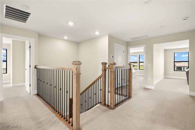 20676 Napa Loop, Estero, FL 33928 - corridor featuring an upstairs landing, light colored carpet, and recessed lighting