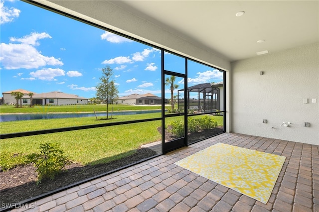 20676 Napa Loop, Estero, FL 33928 - unfurnished sunroom with a water view and a residential view