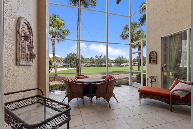25292 Galashields Cir, Bonita Springs, FL 34134 - sunroom featuring golf course view