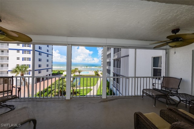 7000 Estero Blvd Unit 205, Fort Myers Beach, FL 33931 - sunroom featuring a water view