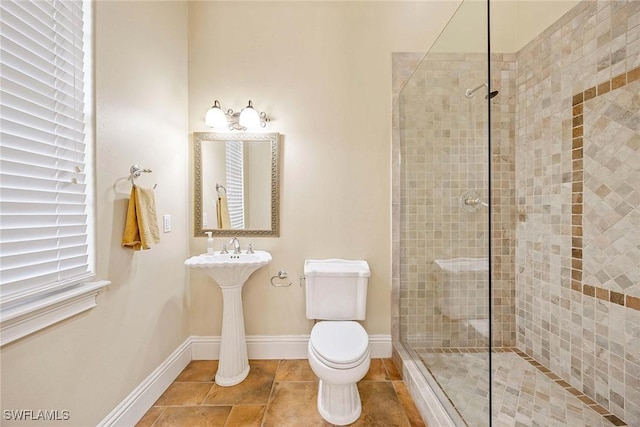 6912 Anthurium Ln, Naples, FL 34113 - full bath with a tile shower and tile patterned floors