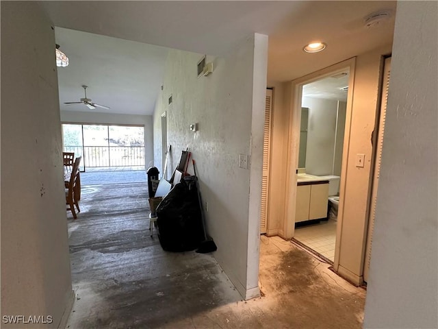 1224 Commonwealth Cir Unit N-203, Naples, FL 34116 - hallway with recessed lighting and baseboards