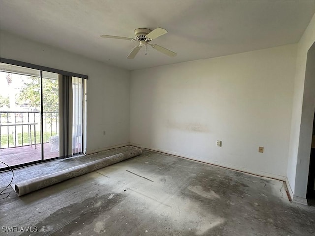 1224 Commonwealth Cir Unit N-203, Naples, FL 34116 - empty room featuring a ceiling fan and baseboards