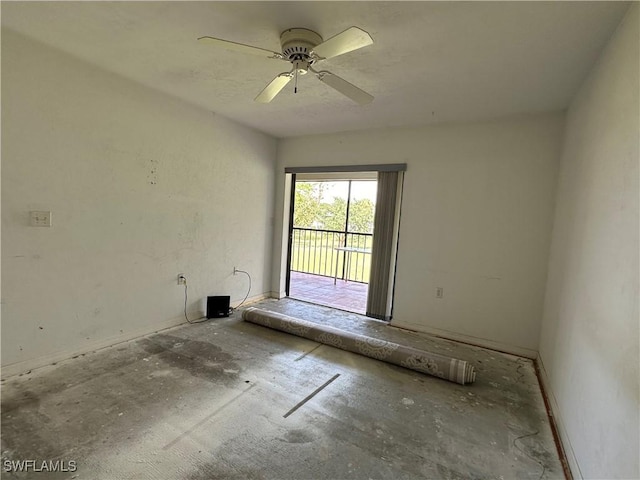 1224 Commonwealth Cir Unit N-203, Naples, FL 34116 - spare room with baseboards and a ceiling fan