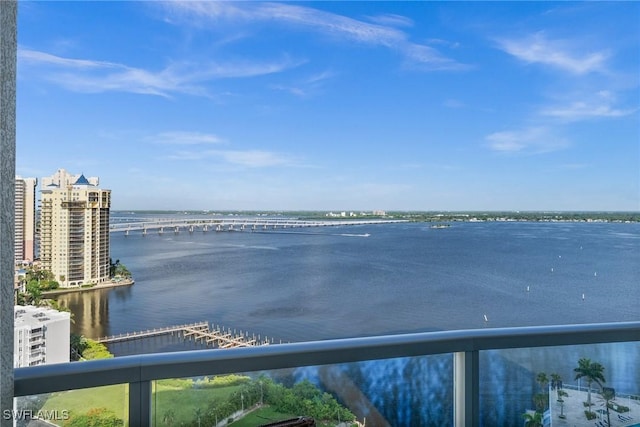 3000 Oasis Grand Blvd Unit 906, Fort Myers, FL 33916 - water view featuring a notable bridge