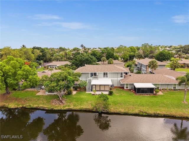 4251 Island Cir Unit 3, Fort Myers, FL 33919 - aerial perspective of suburban area with a large body of water