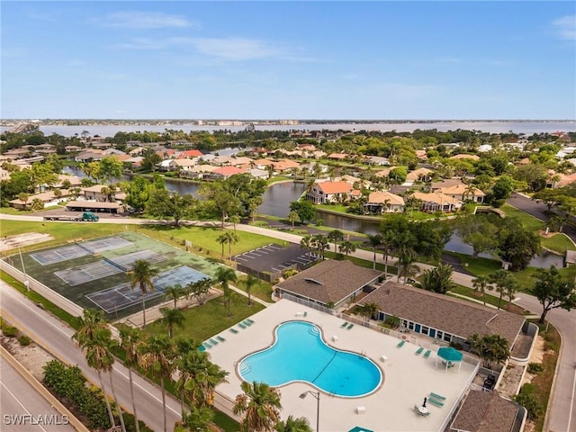 4251 Island Cir Unit 3, Fort Myers, FL 33919 - aerial perspective of suburban area featuring a nearby body of water and a pool area
