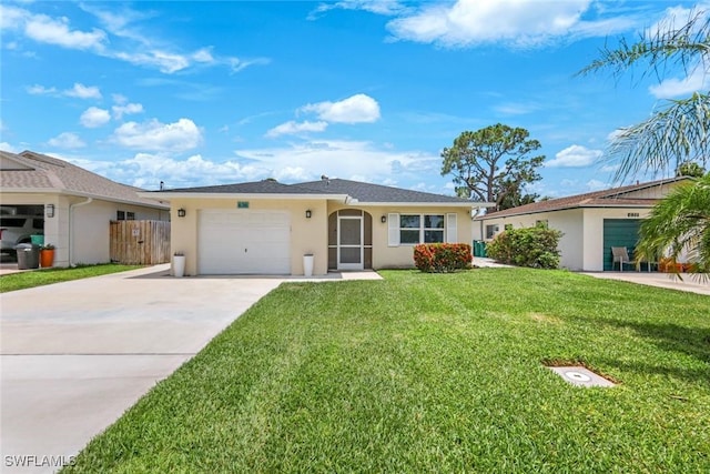 636 98th Ave N, Naples, FL 34108 - ranch-style home featuring stucco siding, concrete driveway, and a garage