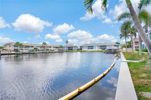 4210 SE 20th Pl Unit C2, Cape Coral, FL 33904 - water view with nearby suburban area and a dock