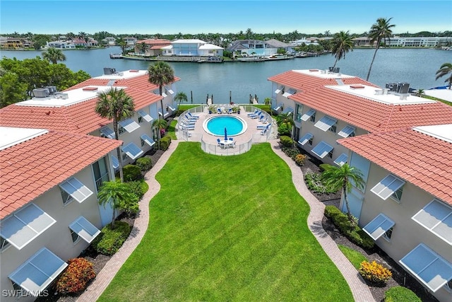 3070 Gulf Shore Blvd N Unit 104, Naples, FL 34103 - bird's eye view of a nearby body of water and a pool area